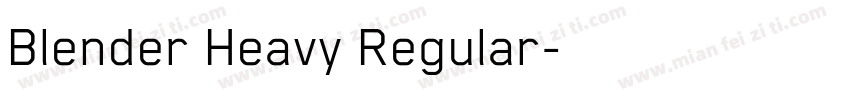 Blender Heavy Regular字体转换